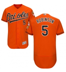 Men's Majestic Baltimore Orioles #5 Brooks Robinson Orange Alternate Flex Base Authentic Collection MLB Jersey
