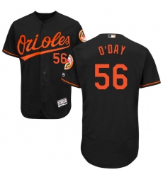 Men's Majestic Baltimore Orioles #56 Darren O'Day Black Alternate Flex Base Authentic Collection MLB Jersey