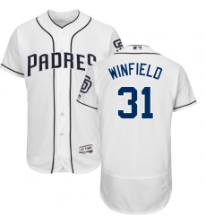 Men's Majestic San Diego Padres #31 Dave Winfield White Home Flex Base Authentic Collection MLB Jersey