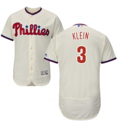 Men's Majestic Philadelphia Phillies #3 Chuck Klein Cream Alternate Flex Base Authentic Collection MLB Jersey