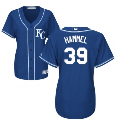 Women's Majestic Kansas City Royals #39 Jason Hammel Authentic Blue Alternate 2 Cool Base MLB Jersey