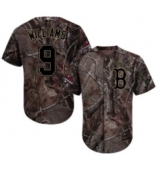 Youth Majestic Boston Red Sox #9 Ted Williams Authentic Camo Realtree Collection Flex Base 2018 World Series Champions MLB Jersey