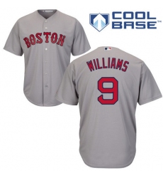 Youth Majestic Boston Red Sox #9 Ted Williams Authentic Grey Road Cool Base MLB Jersey