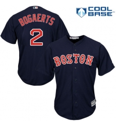 Youth Majestic Boston Red Sox #2 Xander Bogaerts Authentic Navy Blue Alternate Road Cool Base MLB Jersey