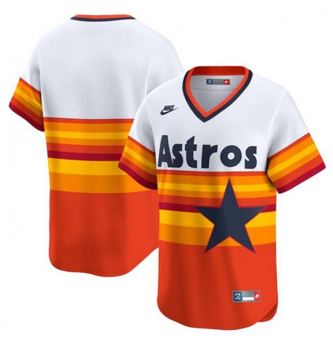 Men's Houston Astros White Throwback Cooperstown Collection Limited Stitched Baseball Jersey