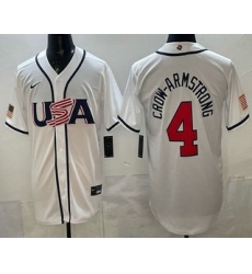 Men's USA #4 Pete Crow-Armstrong White 2026 World Baseball Classic Cool Base Jersey