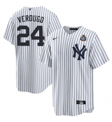 Men's New York Yankees #24 Alex Verdugo White 2024 World Series Cool Base Stitched Baseball Jersey