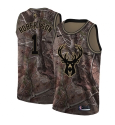 Youth Nike Milwaukee Bucks #1 Oscar Robertson Swingman Camo Realtree Collection NBA Jersey