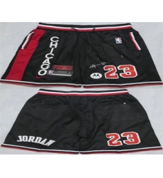 Men's Chicago Bulls #23 Michael Jordan Black 2025 Shorts