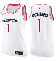 Women's Nike Washington Wizards #1 Chris McCullough Swingman White/Pink Fashion NBA Jersey