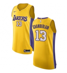 Youth Nike Los Angeles Lakers #13 Wilt Chamberlain Authentic Gold Home NBA Jersey - Icon Edition