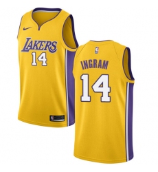 Women's Nike Los Angeles Lakers #14 Brandon Ingram Swingman Gold Home NBA Jersey - Icon Edition