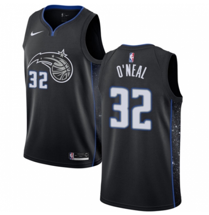 Women's Nike Orlando Magic #32 Shaquille O Neal Swingman Black NBA Jersey - City Edition