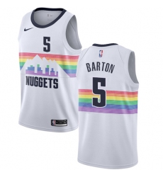 Youth Nike Denver Nuggets #5 Will Barton Swingman White NBA Jersey - City Edition
