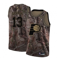 Men's Nike Indiana Pacers #13 Paul George Swingman Camo Realtree Collection NBA Jersey