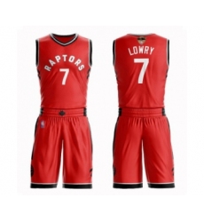 Men's Toronto Raptors #7 Kyle Lowry Swingman Red 2019 Basketball Finals Bound Suit Jersey - Icon Edition