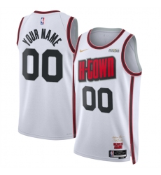 Men's Houston Rockets Actiive Player Custom White 2024-25 City Edition Stitched Jersey