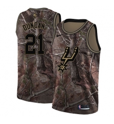Men's Nike San Antonio Spurs #21 Tim Duncan Swingman Camo Realtree Collection NBA Jersey