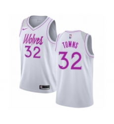 Women's Nike Minnesota Timberwolves #32 Karl-Anthony Towns White Swingman Jersey - Earned Edition
