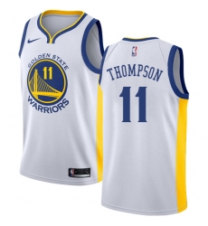 Youth Nike Golden State Warriors #11 Klay Thompson Authentic White Home NBA Jersey - Association Edition