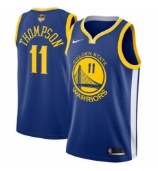 Youth Nike Golden State Warriors #11 Klay Thompson Swingman Royal Blue Road 2018 NBA Finals Bound NBA Jersey - Icon Edition