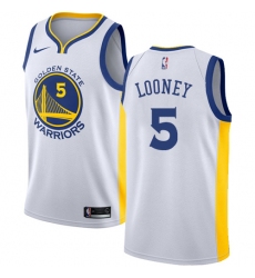 Men's Nike Golden State Warriors #5 Kevon Looney Authentic White Home NBA Jersey - Association Edition