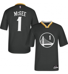 Men's Adidas Golden State Warriors #1 JaVale McGee Authentic Black Alternate NBA Jersey