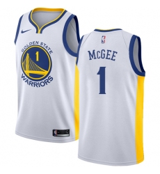 Youth Nike Golden State Warriors #1 JaVale McGee Swingman White Home NBA Jersey - Association Edition