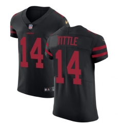 Men's Nike San Francisco 49ers #14 Y.A. Tittle Black Alternate Vapor Untouchable Elite Player NFL Jersey