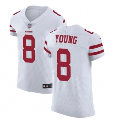 Men's Nike San Francisco 49ers #8 Steve Young White Vapor Untouchable Elite Player NFL Jersey