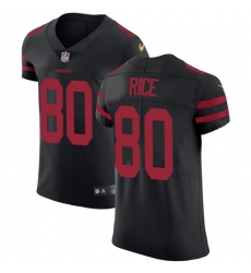 Men's Nike San Francisco 49ers #80 Jerry Rice Black Alternate Vapor Untouchable Elite Player NFL Jersey