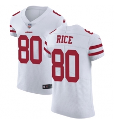 Men's Nike San Francisco 49ers #80 Jerry Rice White Vapor Untouchable Elite Player NFL Jersey