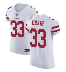 Men's Nike San Francisco 49ers #33 Roger Craig White Vapor Untouchable Elite Player NFL Jersey