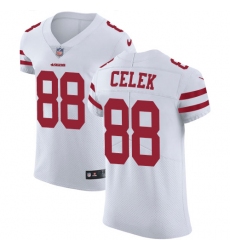 Men's Nike San Francisco 49ers #88 Garrett Celek White Vapor Untouchable Elite Player NFL Jersey