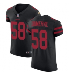 Men's Nike San Francisco 49ers #58 Elvis Dumervil Black Alternate Vapor Untouchable Elite Player NFL Jersey