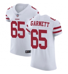 Men's Nike San Francisco 49ers #65 Joshua Garnett White Vapor Untouchable Elite Player NFL Jersey