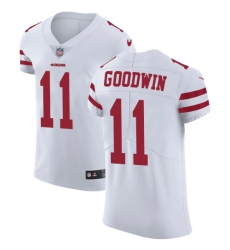 Men's Nike San Francisco 49ers #11 Marquise Goodwin White Vapor Untouchable Elite Player NFL Jersey