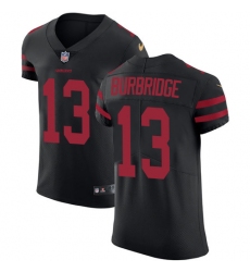 Men's Nike San Francisco 49ers #13 Aaron Burbridge Black Alternate Vapor Untouchable Elite Player NFL Jersey