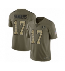 Men's San Francisco 49ers #17 Emmanuel Sanders Limited Olive Camo 2017 Salute to Service Football Jersey
