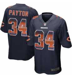 Men's Nike Chicago Bears #34 Walter Payton Limited Navy Blue Strobe NFL Jersey