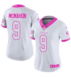 Women's Nike Chicago Bears #9 Jim McMahon Limited White/Pink Rush Fashion NFL Jersey