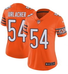 Women's Nike Chicago Bears #54 Brian Urlacher Limited Orange Rush Vapor Untouchable NFL Jersey