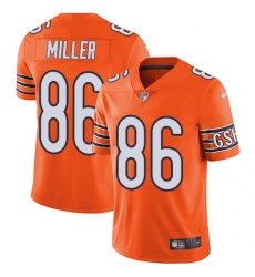 Youth Nike Chicago Bears #86 Zach Miller Limited Orange Rush Vapor Untouchable NFL Jersey