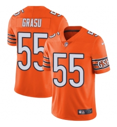 Men's Nike Chicago Bears #55 Hroniss Grasu Limited Orange Rush Vapor Untouchable NFL Jersey