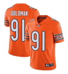 Men's Nike Chicago Bears #91 Eddie Goldman Limited Orange Rush Vapor Untouchable NFL Jersey