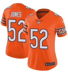 Women's Nike Chicago Bears #52 Christian Jones Limited Orange Rush Vapor Untouchable NFL Jersey