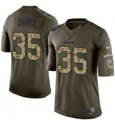 Men's Nike Chicago Bears #35 Johnthan Banks Elite Green Salute to Service NFL Jersey