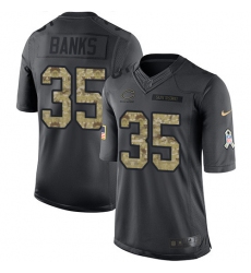 Youth Nike Chicago Bears #35 Johnthan Banks Limited Black 2016 Salute to Service NFL Jersey