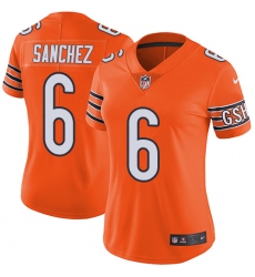 Women's Nike Chicago Bears #6 Mark Sanchez Limited Orange Rush Vapor Untouchable NFL Jersey