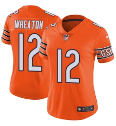 Women's Nike Chicago Bears #12 Markus Wheaton Limited Orange Rush Vapor Untouchable NFL Jersey